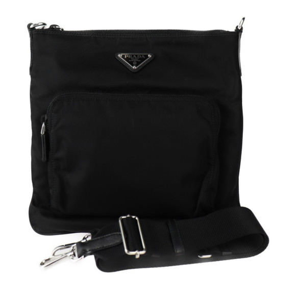 PRADA Prada Triangle Shoulder Bag 1BH716 Nylon Black Crossbody 2409053010024R1 - Picture 1 of 9